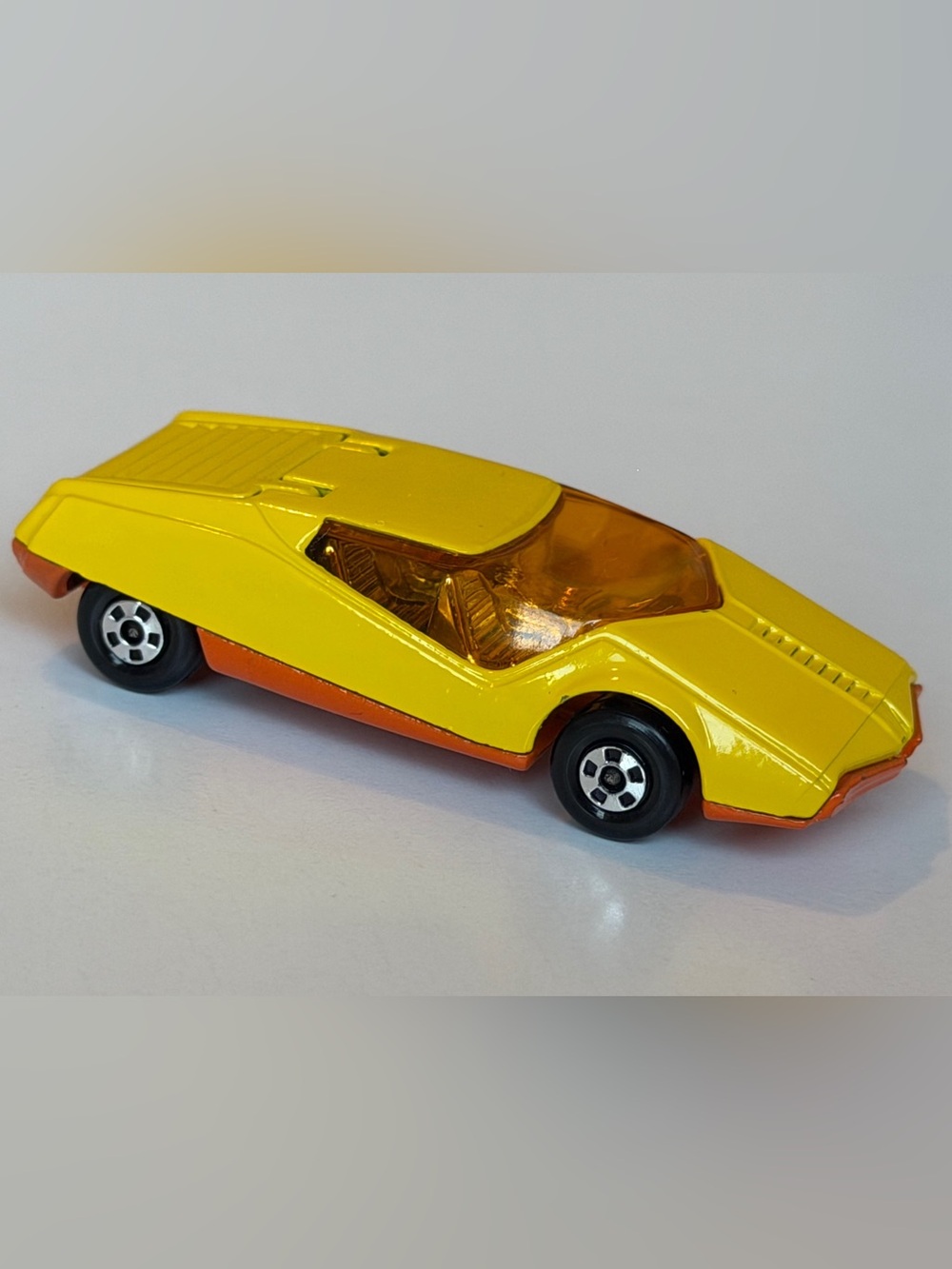 Vintage Matchbox Superfast No. 33 Datsun 128X Yellow 1973 Lesney England